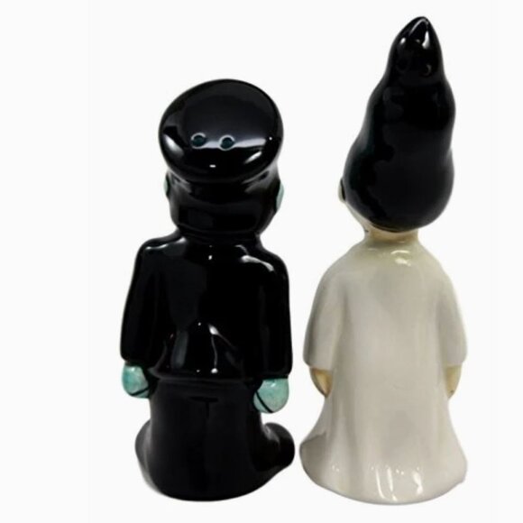Frankenstein & Bride Halloween Salt & Pepper Shaker Set new in box - Picture 2 of 3